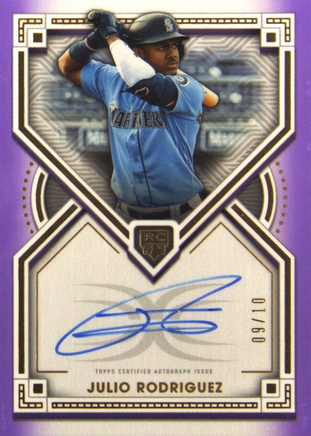2022 Topps Definitive Definitive Rookie Autographs Julio Rodriguez #JRO Baseball Card