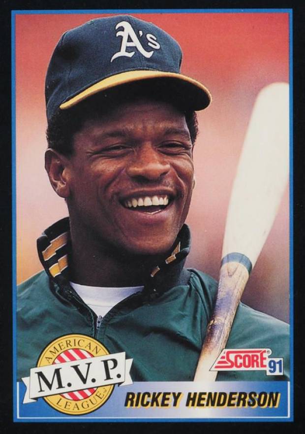 1991 Score Rickey Henderson #875 Baseball Card