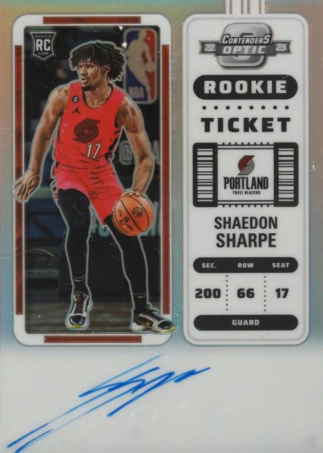 2022 Panini Contenders Optic Shaedon Sharpe #133 Basketball Card