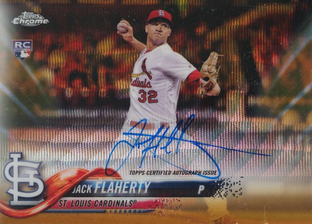 2018 Topps Chrome Rookie Autograph Jack Flaherty #RA-JF Baseball Card