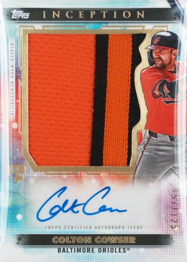 2024 Topps Inception Autographed Jumbo Patch Colton Cowser #AJPCC Baseball Card