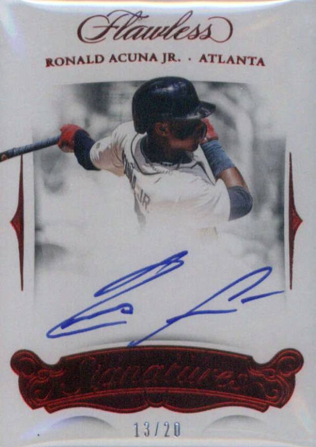 2018 Panini Flawless Flawless Signatures Ronald Acuna Jr. #FS-RAJ Baseball Card