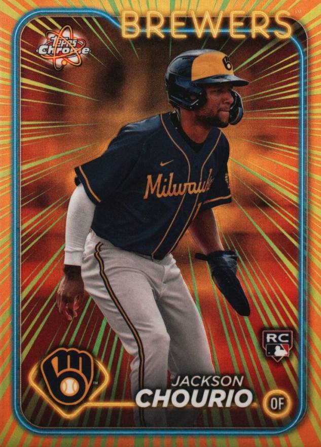 2024 Topps Chrome Radiating Rookies Jackson Chourio #RR8 Baseball Card