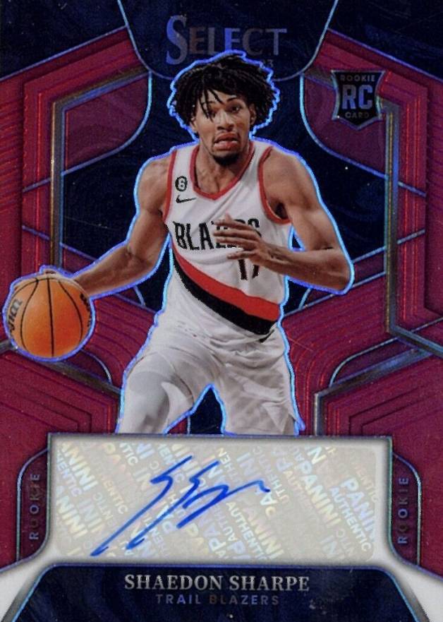 2022 Panini Select Rookie Signatures Shaedon Sharpe #RSSHS Basketball Card