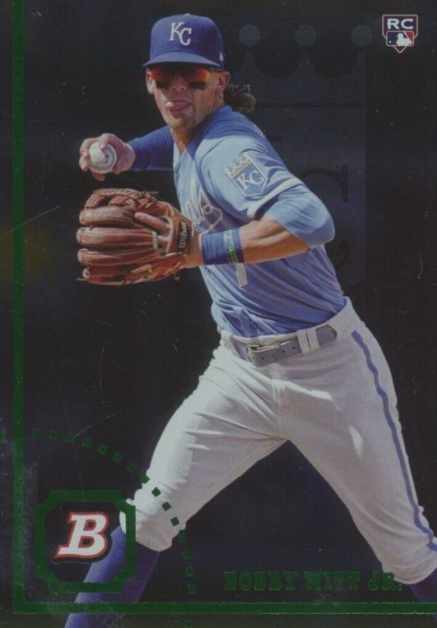 2022 Bowman Heritage Base Foil Variations Bobby Witt Jr. #94FVBW Baseball Card