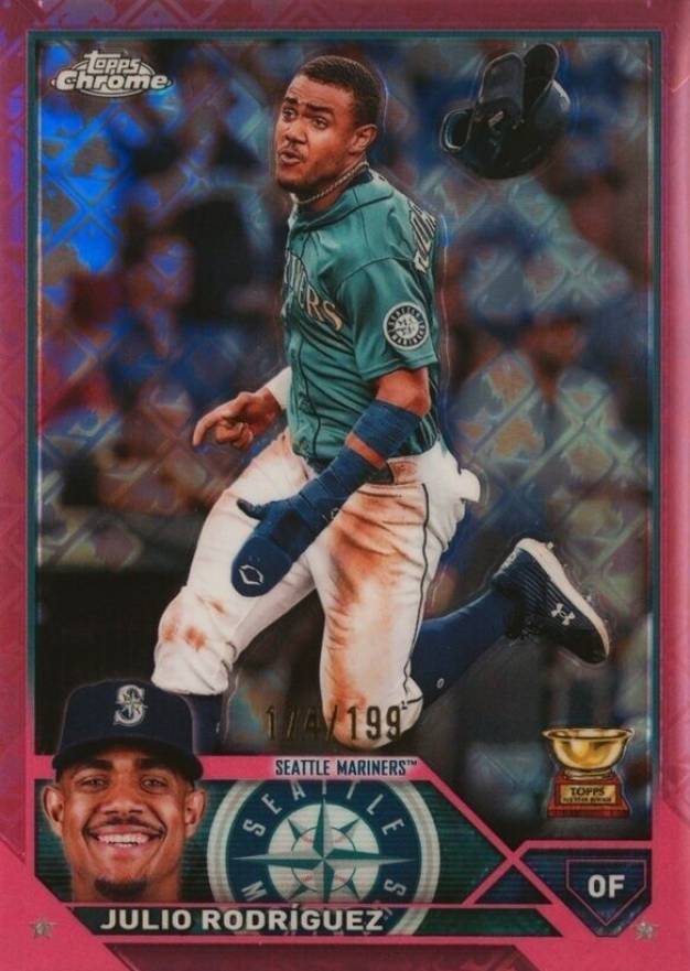 2023 Topps Chrome Logofractor Edition Julio Rodriguez #200 Baseball Card