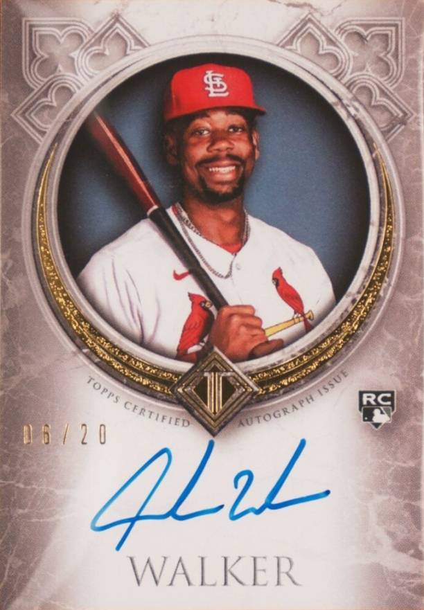 2023 Topps Transcendent Collection Transcendent Collection Gold Frame Autographs Jordan Walker #JW Baseball Card