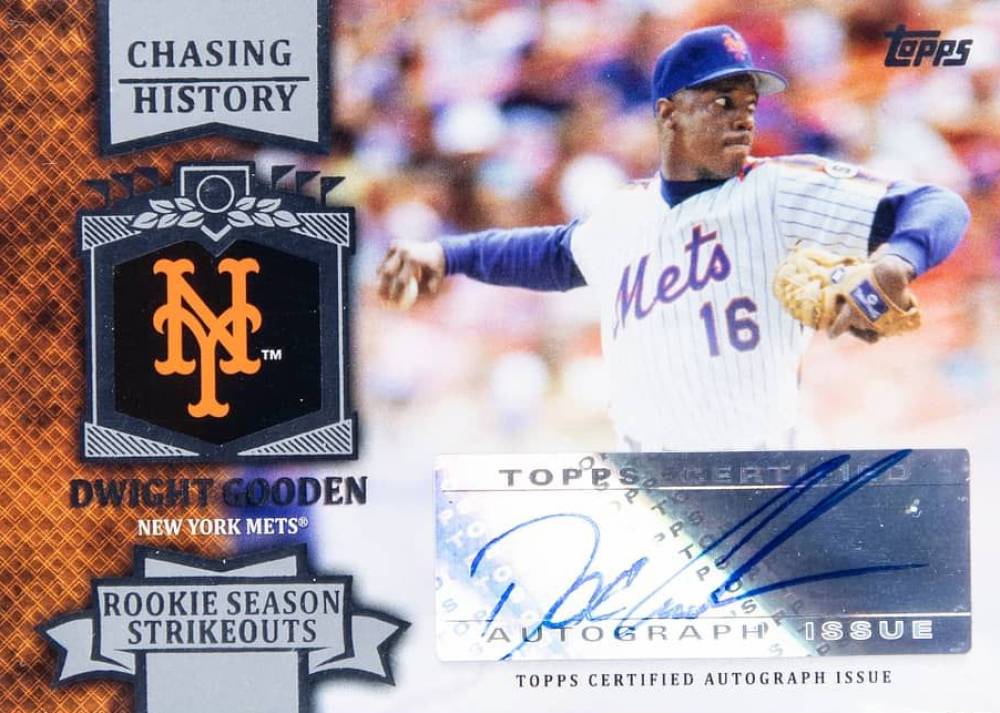 2013 Topps Chasing History Autograph Doc Gooden #DG Baseball Card