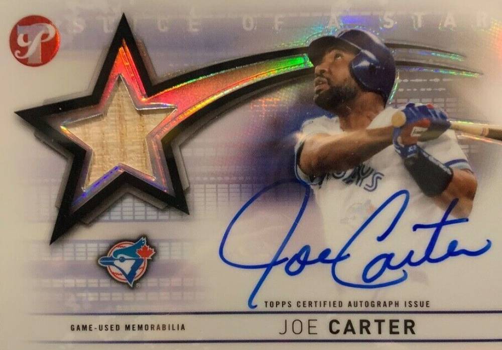 2022 Topps Pristine Slice of A Star Autograph Relics Joe Carter #SSARJC Baseball Card