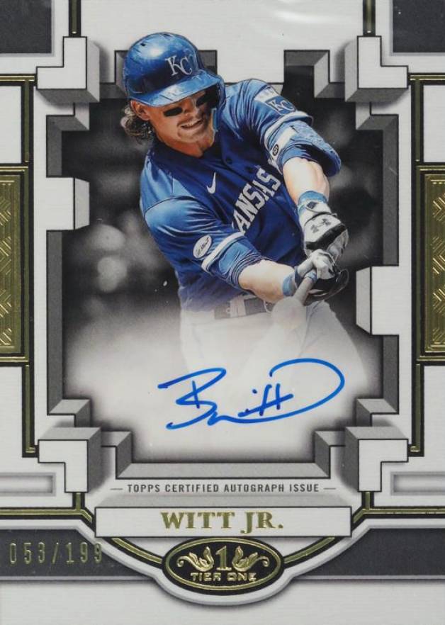2023 Topps Tier One Break Out Autographs Bobby Witt Jr. #BOABW Baseball Card