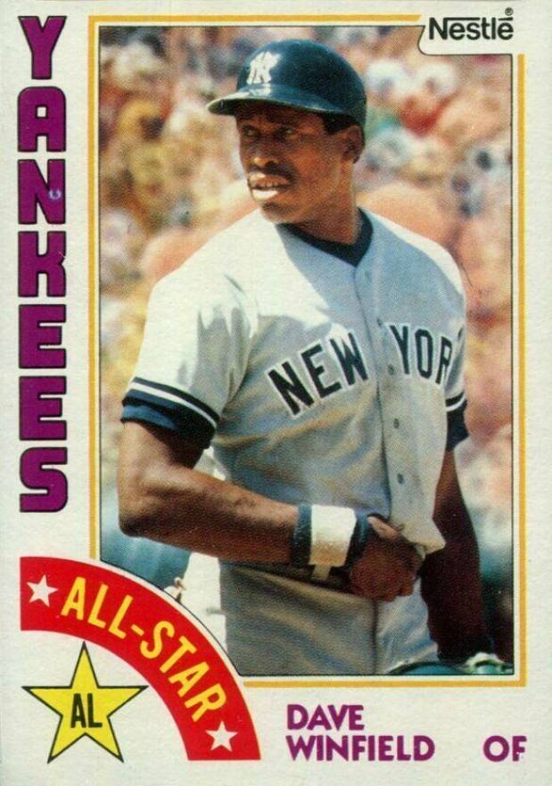 1984 Topps Nestle Hand Cut Dave Winfield #402 Baseball Card