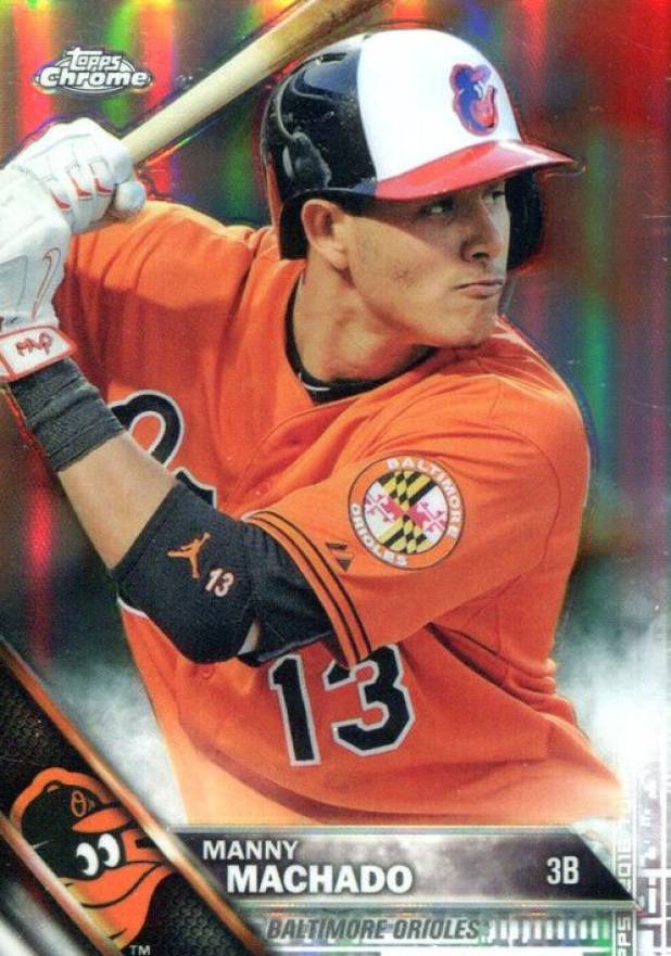 2016 Topps Chrome Manny Machado #30 Baseball Card