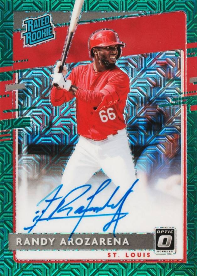 2020 Panini Donruss Optic Rated Rookies Signatures Randy Arozarena #RRSRA Baseball Card