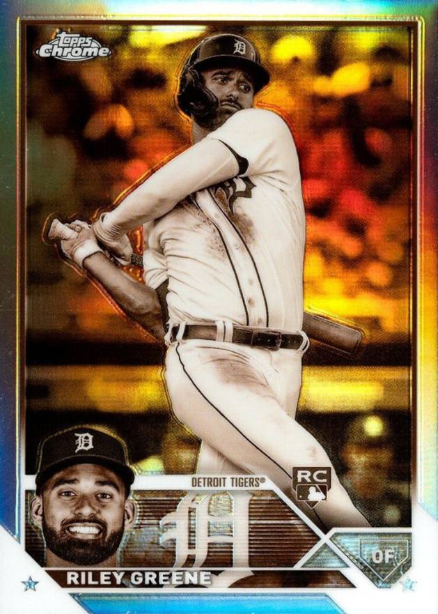 2023 Topps Chrome Riley Greene #182 Baseball Card