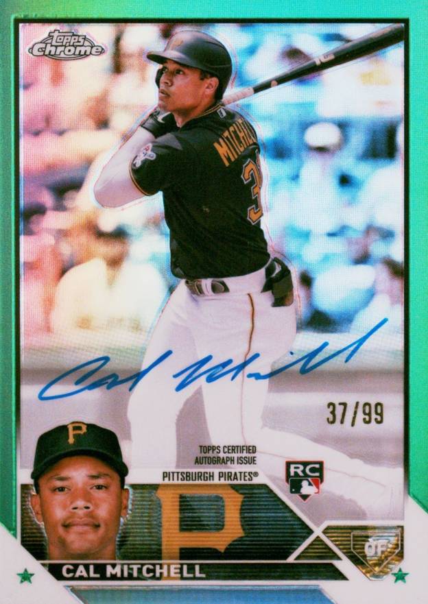 2023 Topps Chrome Rookie Autograph Cal Mitchell #RACMI Baseball Card