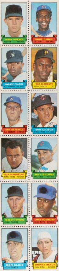 1969 Topps Stamps Panels Billy Williams # Baseball Card