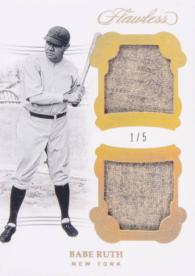 2018 Panini Flawless Dual Memorabilia Babe Ruth #DMBR Baseball Card