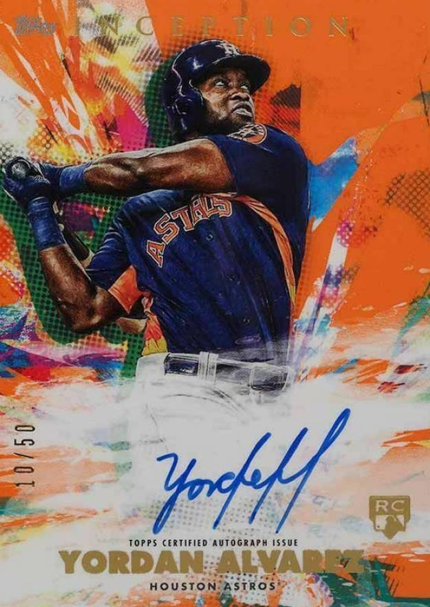 2020 Topps Inception Rookies & Emerging Stars Autographs Yordan Alvarez #YA Baseball Card