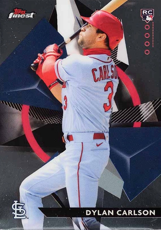 2021 Topps Finest Finest Rookies Design Variation Dylan Carlson #FRDDC Baseball Card