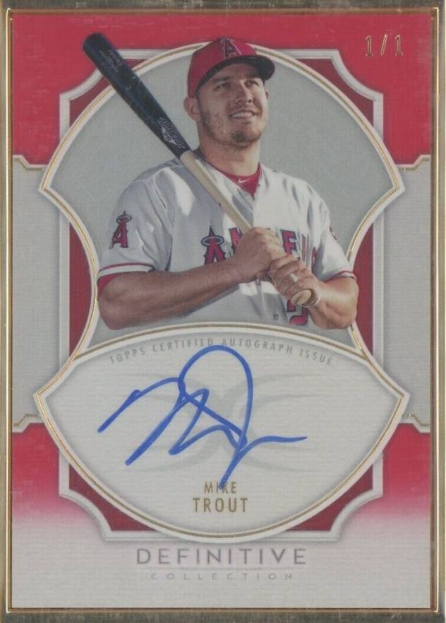 2020 Topps Definitive Collection Framed Autograph Collection Mike Trout #MT Baseball Card