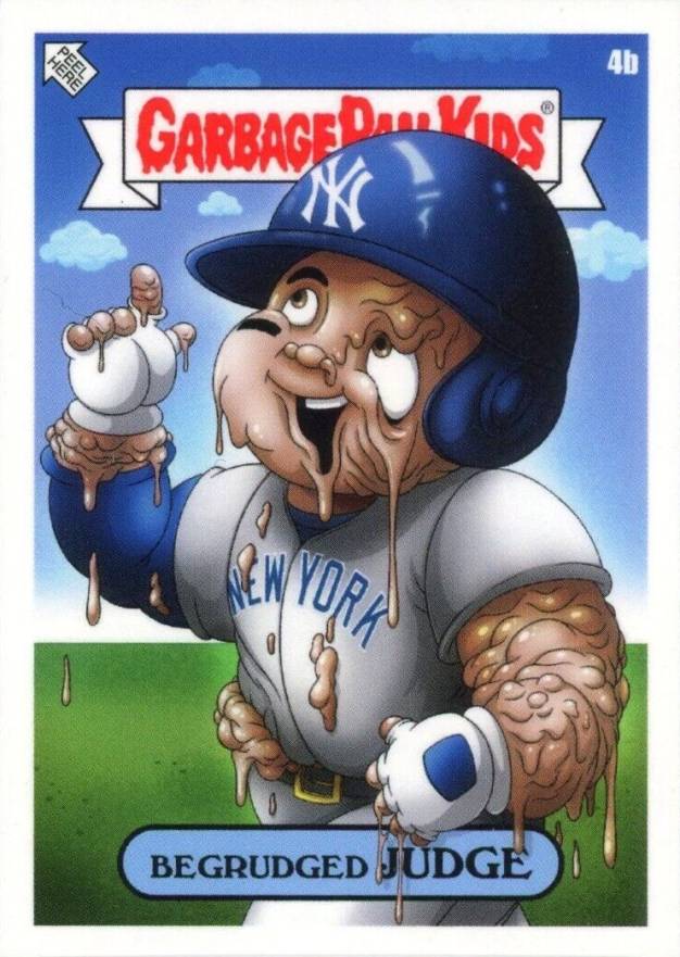 2022 Topps Garbage Pail Kids GPK X MLB Series 2 Alex Pardee Begrudged Judge #4b Baseball Card