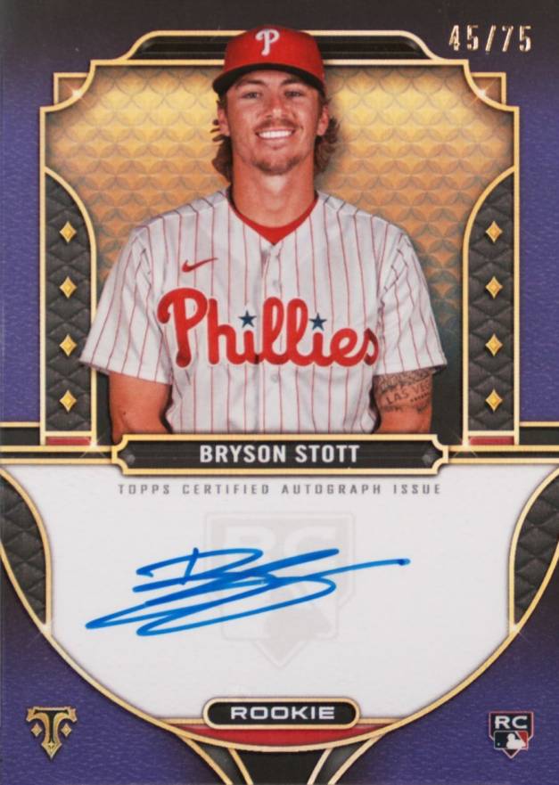 2022 Topps Triple Threads Rookie Autographs Bryson Stott #RASTOT Baseball Card
