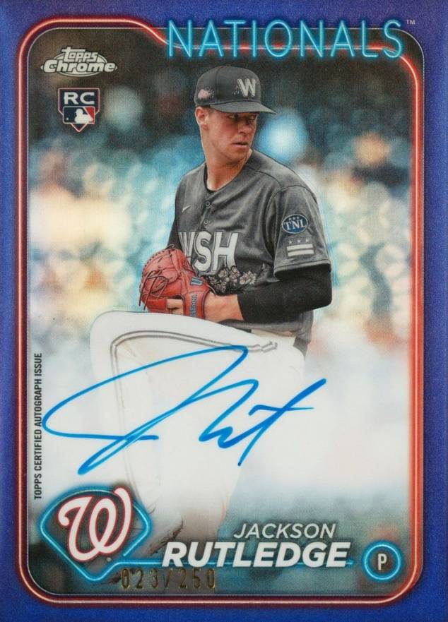 2024 Topps Chrome Rookie Autographs Jackson Rutledge #RAJRU Baseball Card
