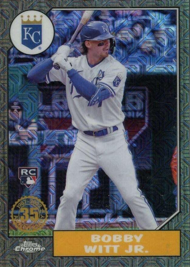 2022 Topps Silver Pack 1987 Chrome Promo Bobby Witt Jr. #T87C34 Baseball Card