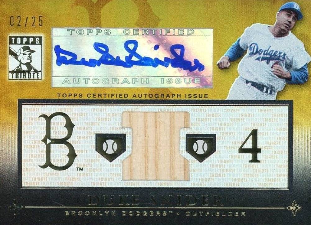 2010 Topps Tribute Autograph Relic Duke Snider #DSN Baseball Card