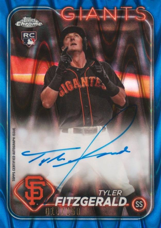 2024 Topps Chrome Rookie Autographs Tyler Fitzgerald #RATF Baseball Card