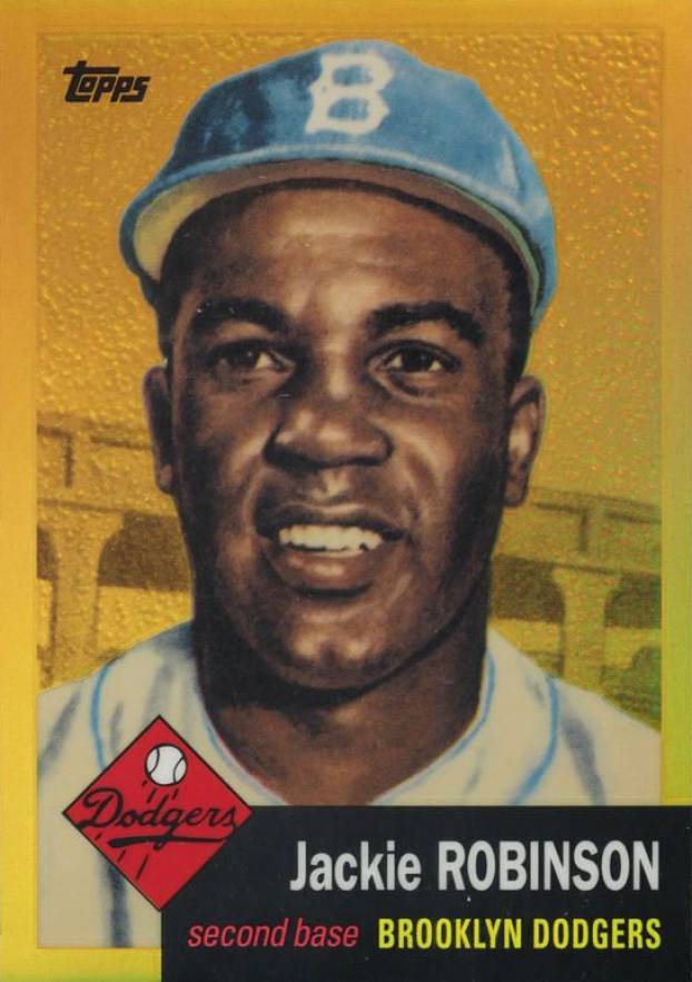 2013 Topps Factory Jackie Robinson Chrome Reprint Refractors Jackie Robinson #JRG-2 Baseball Card