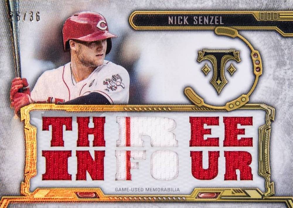 2020 Topps Triple Threads Relics Nick Senzel #NS2 Baseball Card