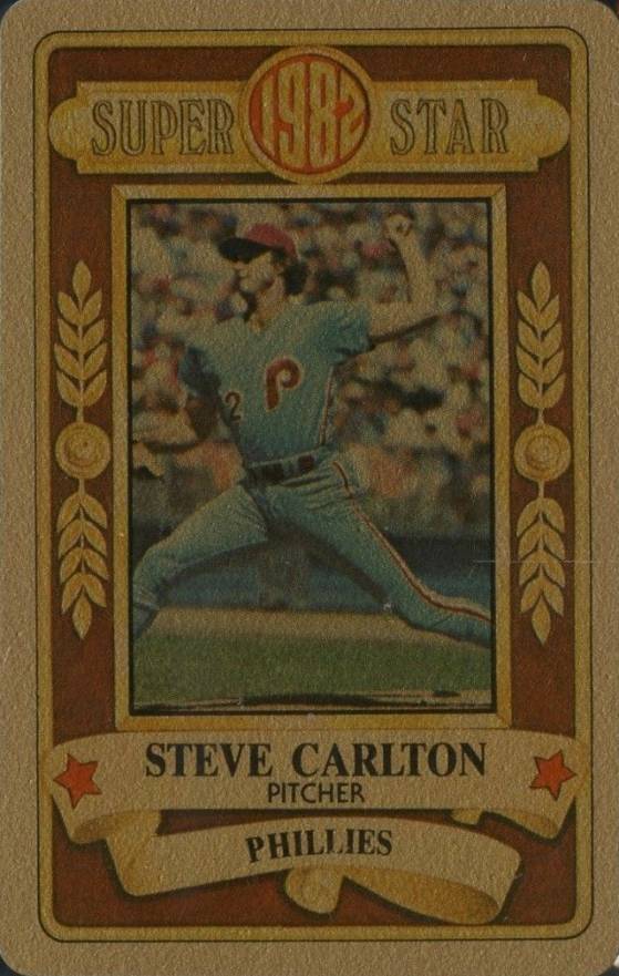 1982 Perma-Graphics Super Star Credit Cards Steve Carlton # Baseball Card
