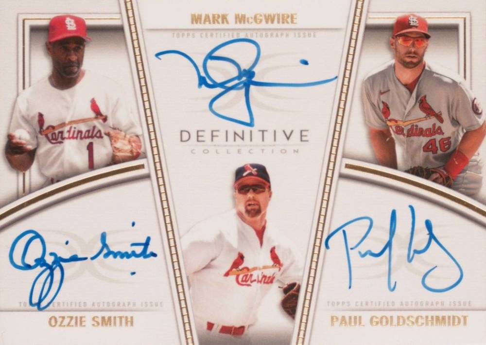 2022 Topps Definitive Definitive Trios Autographs Mark McGwire #DTASMG Baseball Card