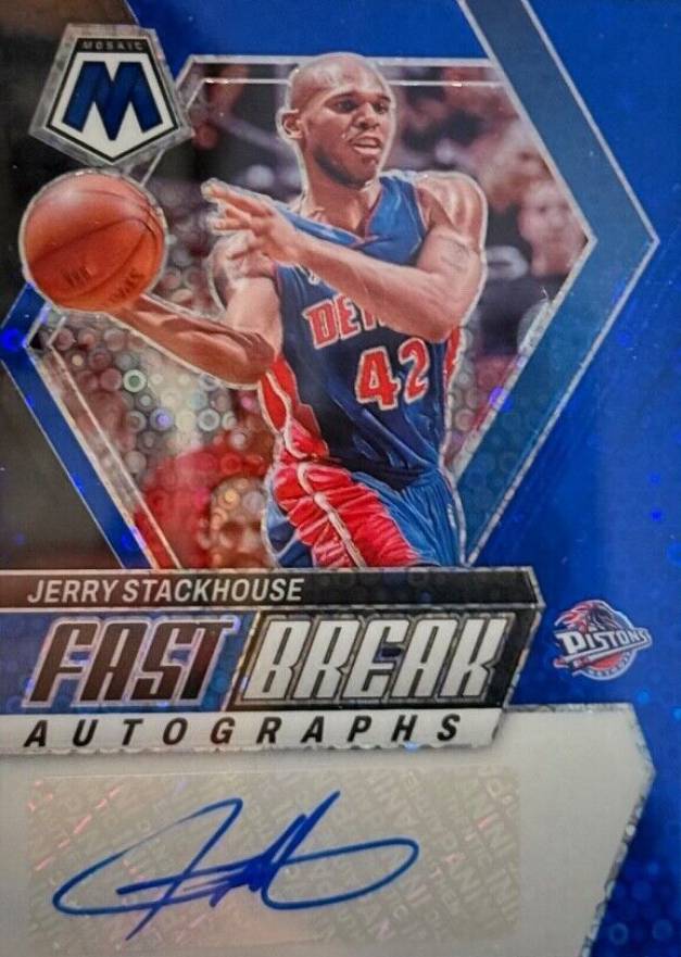 2023 Panini Mosaic Fast Break Autographs Jerry Stackhouse #FBJER Basketball Card