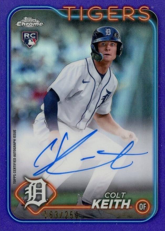 2024 Topps Chrome Rookie Autographs Colt Keith #RACKE Baseball Card