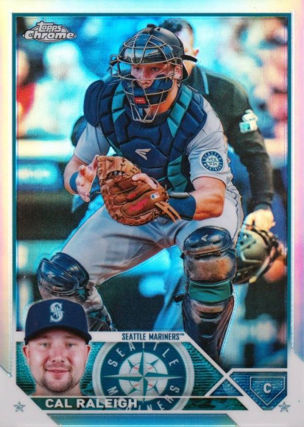 2023 Topps Chrome Cal Raleigh #141 Baseball Card