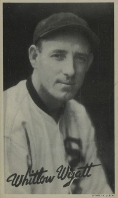 1936 Goudey Premiums-Type 1-Wide Pen Whitlow Wyatt # Baseball Card