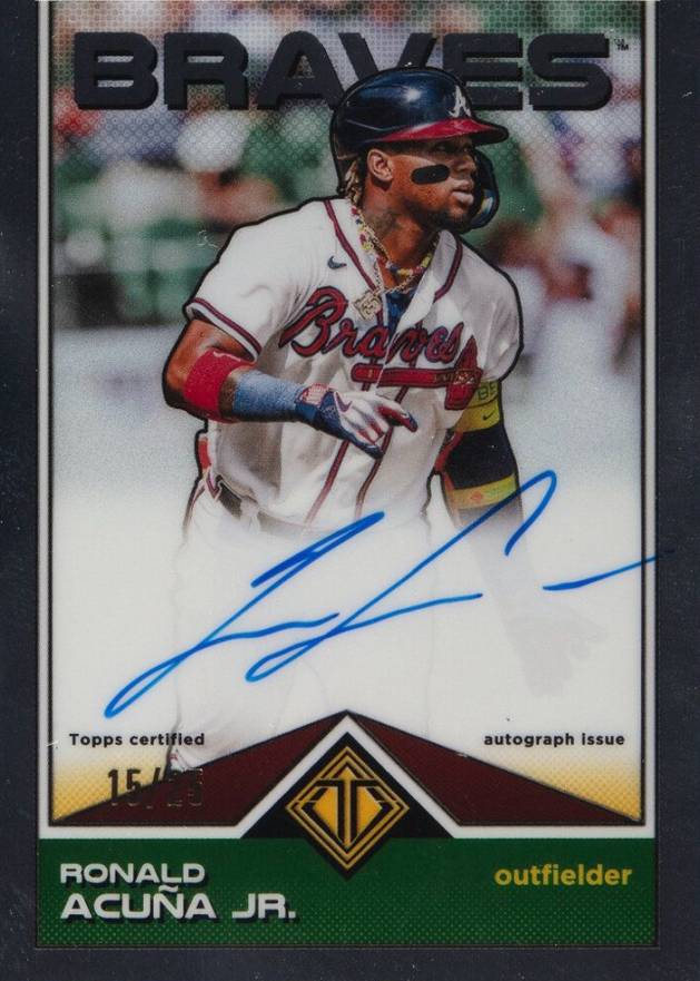 2024 Topps Transcendent Collection Transcendent Icons Chrome Autographs Ronald Acuna Jr. #RA Baseball Card