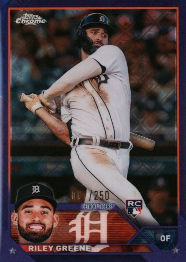 2023 Topps Chrome Logofractor Edition Riley Greene #182 Baseball Card