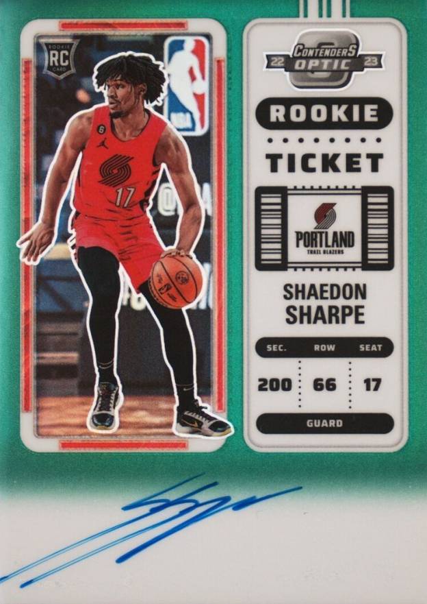 2022 Panini Contenders Optic Shaedon Sharpe #133 Basketball Card