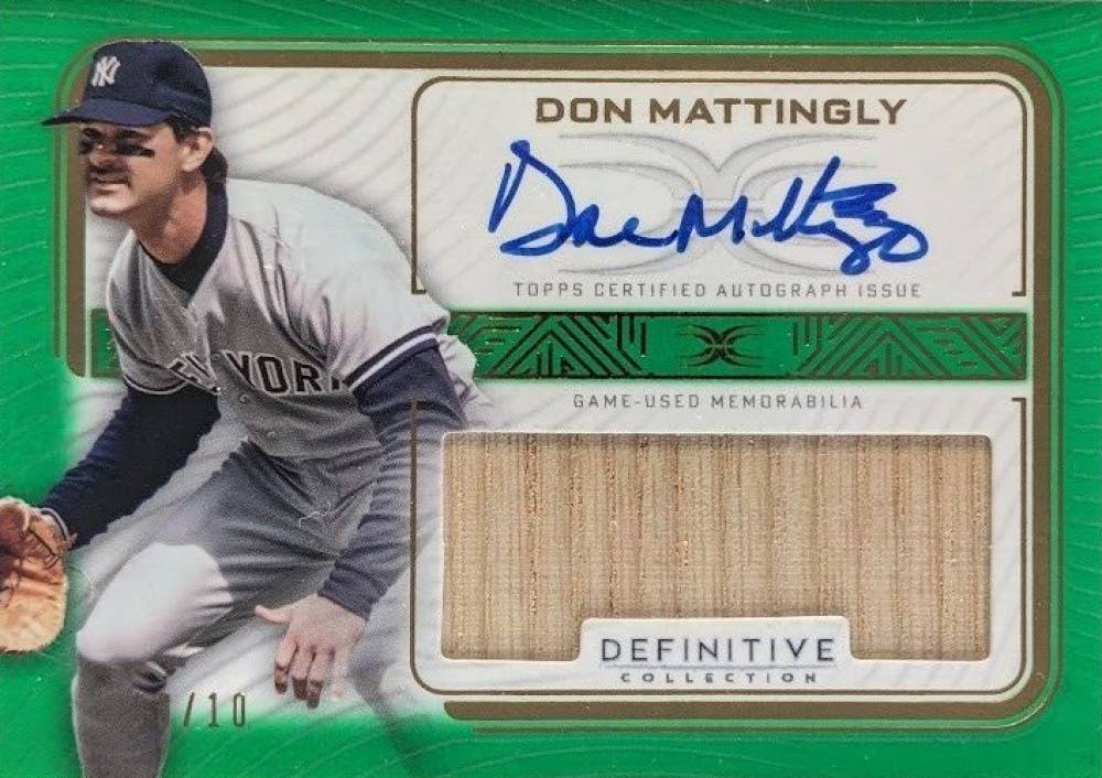 2023 Topps Definitive Collection Definitive Autograph Relic Collection Don Mattingly #DM2 Baseball Card