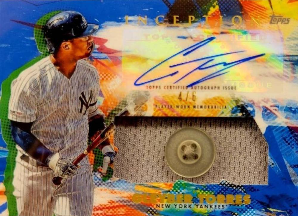 2020 Topps Inception Autograph Patch Gleyber Torres #GT Baseball Card