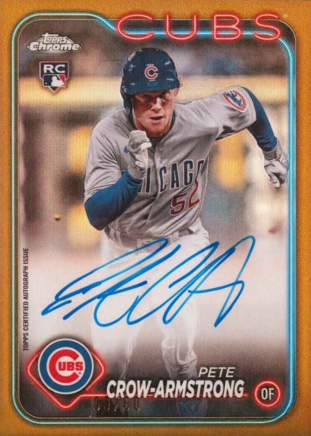 2024 Topps Chrome Rookie Autographs Pete Crow-Armstrong #RAPC Baseball Card