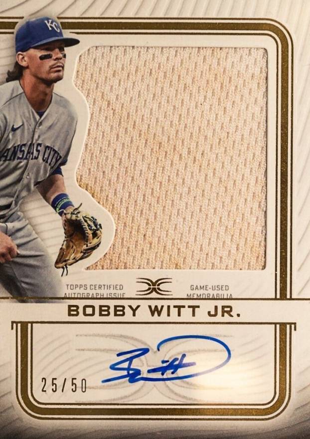 2023 Topps Definitive Collection Autograph Relic Collection Bobby Witt Jr. #ARCBWJ Baseball Card