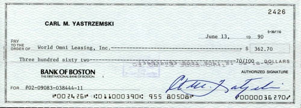 1999 Hall of Fame Autographs Carl Yastrzemski # Baseball Card