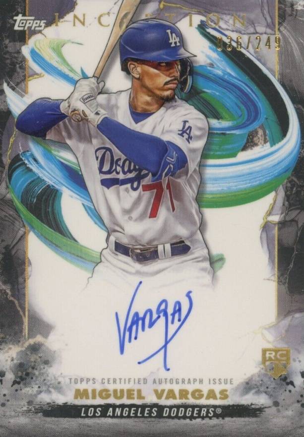 2023 Topps Inception Rookie & Emerging Stars Autographs Miguel Vargas #BRESMV Baseball Card