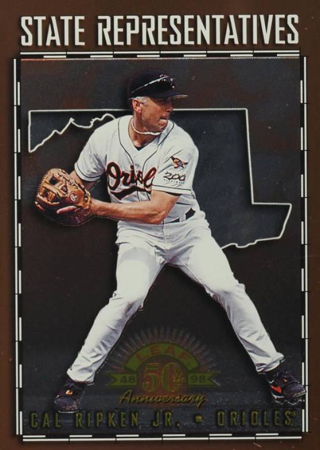 1998 Leaf State Representatives Cal Ripken Jr. #4 Baseball Card