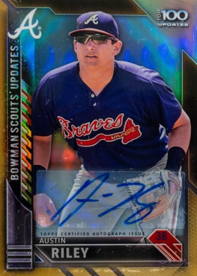 2016 Bowman Chrome Scouts Top 100 Update  Austin Riley #BSUAR Baseball Card