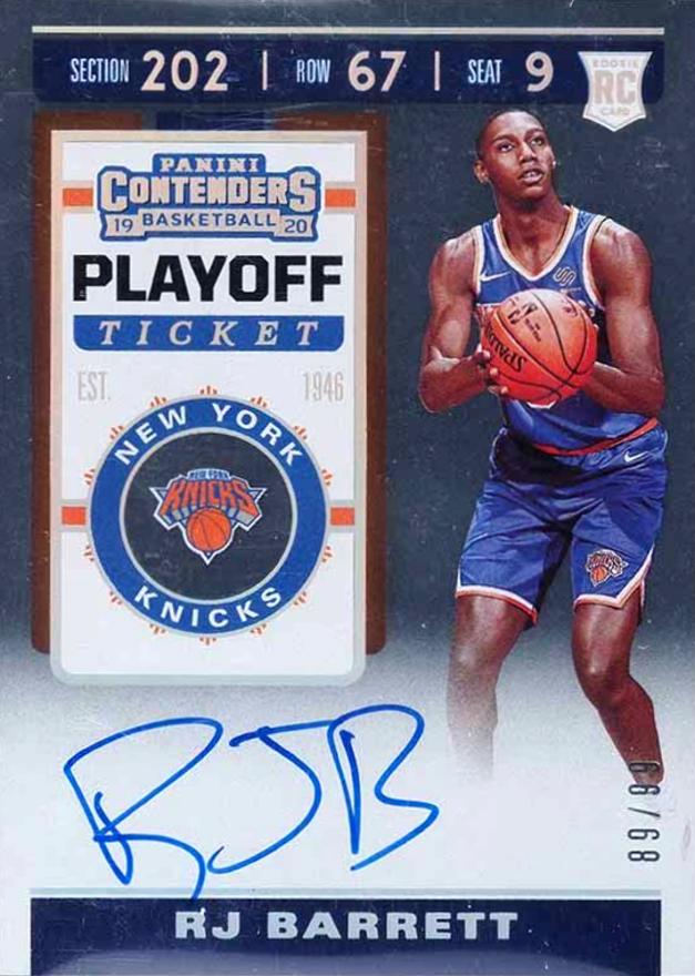 2019 Panini Contenders R.J. Barrett #128 Basketball Card - VCP